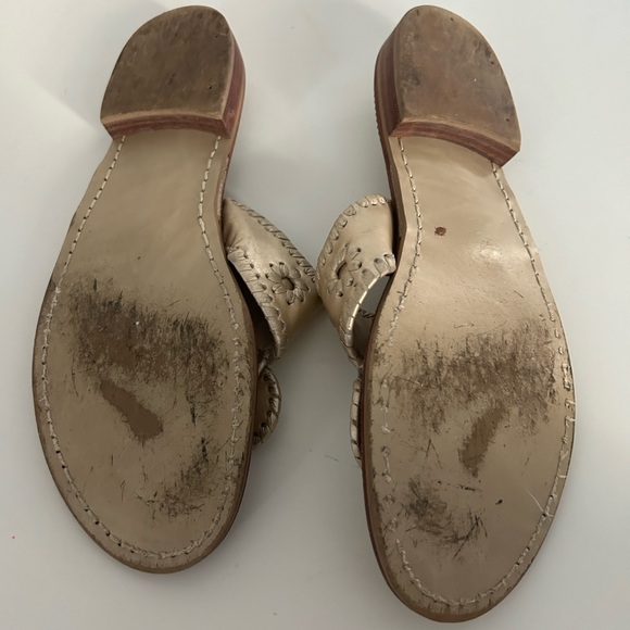 Jack Rogers - lightly used platinum Navajo slides - size 9 - Picture 4 of 6